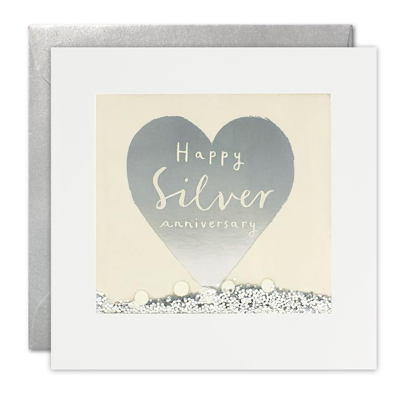 Happy Silver Anniversary Shakies Card Polkadot Tankerton