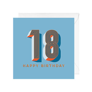 Happy Birthday 18 - Blue