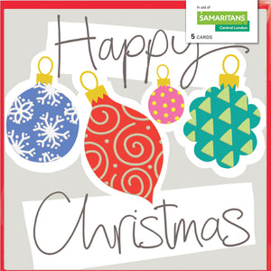 Happy Christmas Baubles (Pack of 5)